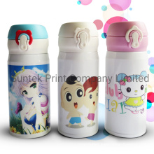 Sublimation Thermos Bottle with Bounce Button Cover